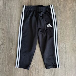 Adidas Toddler Black and White Track Pants